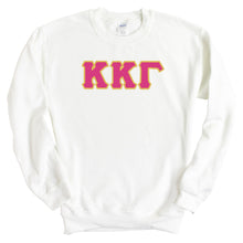 Load image into Gallery viewer, Kappa Kappa Gamma Sweatshirt - Kappa (KKG) Cute Letters Crewneck Sweatshirt - Kite and Crest
