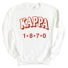 Load image into Gallery viewer, Kappa Kappa Gamma Sweatshirt - Kappa (KKG) Red Arch Crewneck Sweatshirt - Kite and Crest
