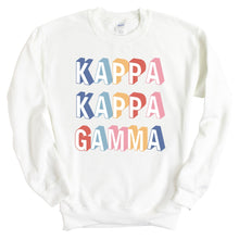 Load image into Gallery viewer, Kappa Kappa Gamma Sweatshirt | Kappa (KKG) Retro Crewneck Sweatshirt | Kappa Kappa Gamma Sorority Gift Idea - Kite and Crest
