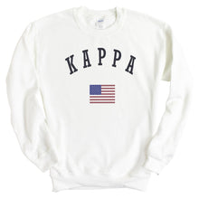 Load image into Gallery viewer, Kappa Kappa Gamma Sweatshirt - Kappa (KKG) USA Crewneck Sweatshirt - Kite and Crest
