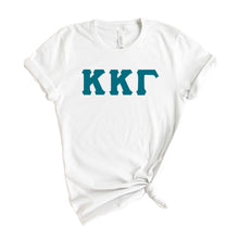 Load image into Gallery viewer, Kappa Kappa Gamma T-Shirt | Kappa (KKG) Basic Large Letters Shirt | Kappa Kappa Gamma Sorority Gift Idea - Kite and Crest
