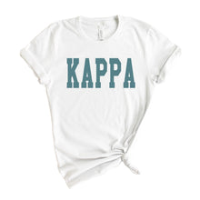 Load image into Gallery viewer, Kappa Kappa Gamma T-shirt - Kappa (KKG) Blue Retro Tee - Kite and Crest
