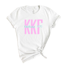 Load image into Gallery viewer, Kappa Kappa Gamma T-shirt - Kappa (KKG) Bright Retro Tee - Kite and Crest
