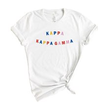 Load image into Gallery viewer, Kappa Kappa Gamma T-Shirt | Kappa (KKG) Circular Colorful Shirt | Kappa Kappa Gamma Sorority Gift Idea - Kite and Crest
