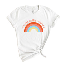 Load image into Gallery viewer, Kappa Kappa Gamma T-shirt - Kappa (KKG) Colorful Rainbow Tee - Kite and Crest
