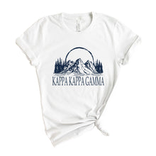 Load image into Gallery viewer, Kappa Kappa Gamma T-Shirt | Kappa (KKG) Epic Mountains Shirt | Kappa Kappa Gamma Sorority Gift Idea - Kite and Crest
