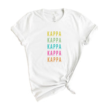 Load image into Gallery viewer, Kappa Kappa Gamma T-shirt - Kappa (KKG) Modern Stacked Tee - Kite and Crest
