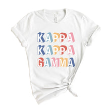 Load image into Gallery viewer, Kappa Kappa Gamma T-Shirt | Kappa (KKG) Retro Shirt | Kappa Kappa Gamma Sorority Gift Idea - Kite and Crest
