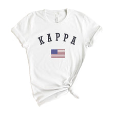 Load image into Gallery viewer, Kappa Kappa Gamma T-shirt - Kappa (KKG) USA Tee - Kite and Crest
