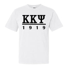 Load image into Gallery viewer, Kappa Kappa Psi Black Letter Comfort Colors T-Shirt - Fraternity Tee - Kite and Crest
