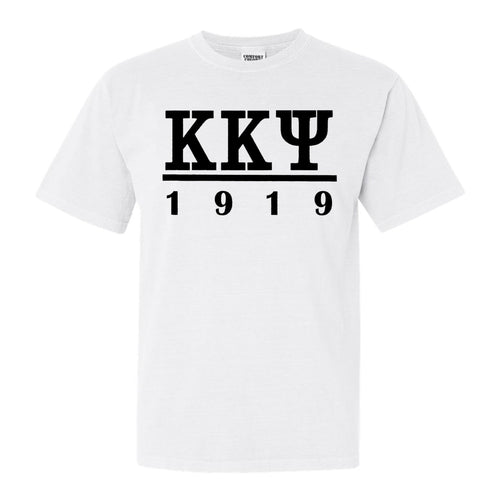 Kappa Kappa Psi Black Letter Comfort Colors T-Shirt - Fraternity Tee - Kite and Crest