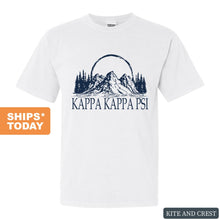 Load image into Gallery viewer, Kappa Kappa Psi Epic Mountains Comfort Colors T-Shirt - Fraternity Tee - Kite and Crest
