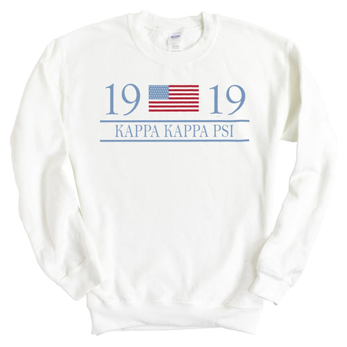 Kappa Kappa Psi Flag Year Sweatshirt - Fraternity Crewneck Sweatshirt - Kite and Crest