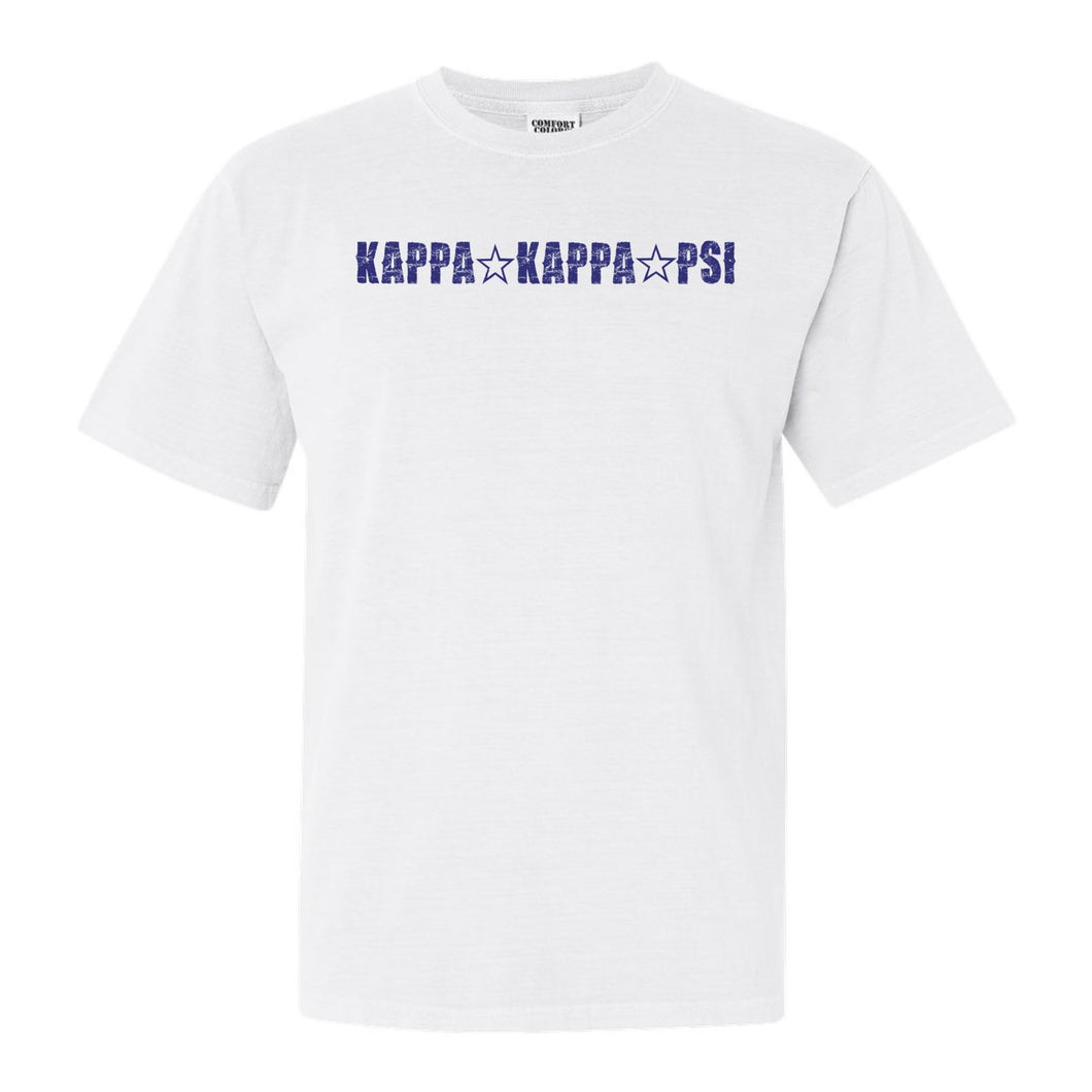 Kappa Kappa Psi Fraternal Star Comfort Colors T-Shirt - Fraternity Tee - Kite and Crest