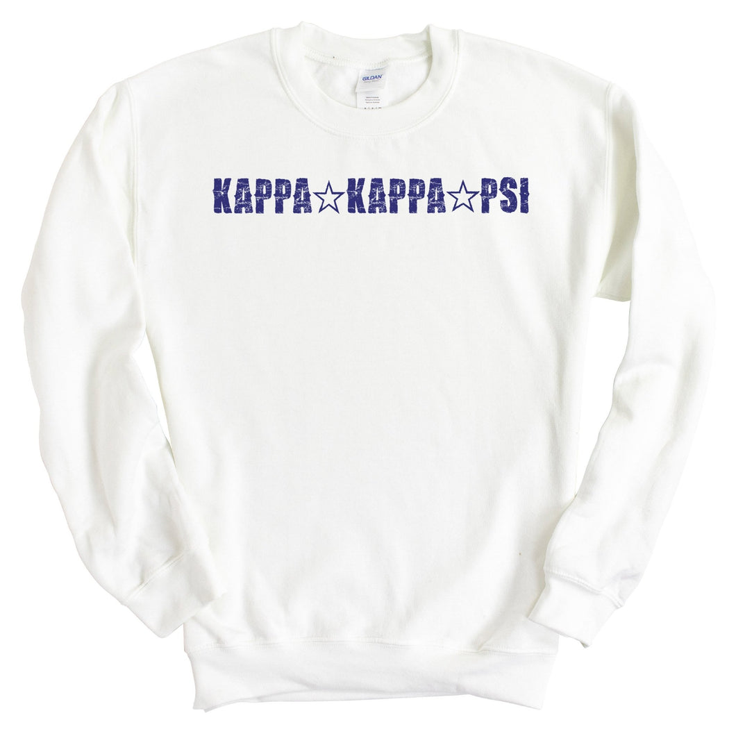 Kappa Kappa Psi Fraternal Star Sweatshirt - Fraternity Crewneck Sweatshirt - Kite and Crest