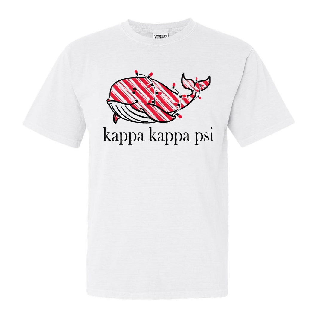 Kappa Kappa Psi Red Whale Comfort Colors T-Shirt - Fraternity Tee - Kite and Crest