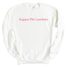 Load image into Gallery viewer, Kappa Phi Lambda Basic Written Crewneck Sweatshirt - Kite and Crest
