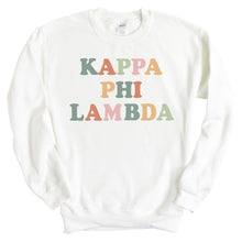 Load image into Gallery viewer, Kappa Phi Lambda Bright and Colorful Crewneck Sweatshirt - Kite and Crest
