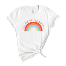 Load image into Gallery viewer, Kappa Phi Lambda Colorful Rainbow T-shirt - Kite and Crest
