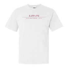 Load image into Gallery viewer, Kappa Psi Boyfriend Comfort Colors T-Shirt - Kite and Crest
