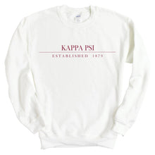 Load image into Gallery viewer, Kappa Psi Boyfriend Sweatshirt - Fraternity Crewneck Sweatshirt - Kite and Crest
