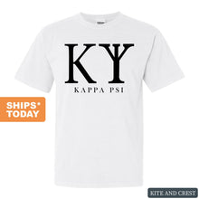 Load image into Gallery viewer, Kappa Psi Classic Comfort Colors T-Shirt - Kite and Crest
