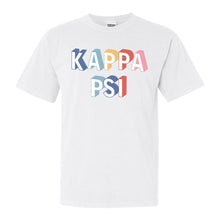 Load image into Gallery viewer, Kappa Psi Colorful 3D Comfort Colors T-Shirt - Kite and Crest
