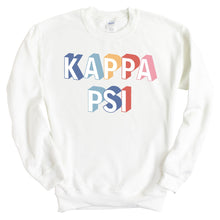 Load image into Gallery viewer, Kappa Psi Colorful 3D Sweatshirt - Fraternity Crewneck Sweatshirt - Kite and Crest
