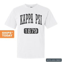 Load image into Gallery viewer, Kappa Psi Weekender Comfort Colors T-Shirt - Kite and Crest
