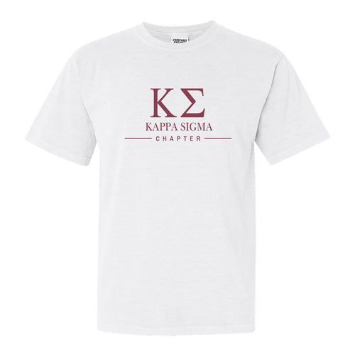 Kappa Sigma Comfort Colors T-Shirt - Kappa Sig Basic Lined Shirt - Kite and Crest