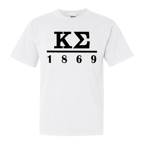 Kappa Sigma Comfort Colors T-Shirt - Kappa Sig Black Letters Shirt - Kite and Crest
