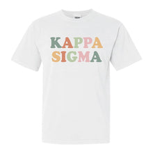 Load image into Gallery viewer, Kappa Sigma Comfort Colors T-Shirt - Kappa Sig Bright and Colorful Shirt - Kite and Crest
