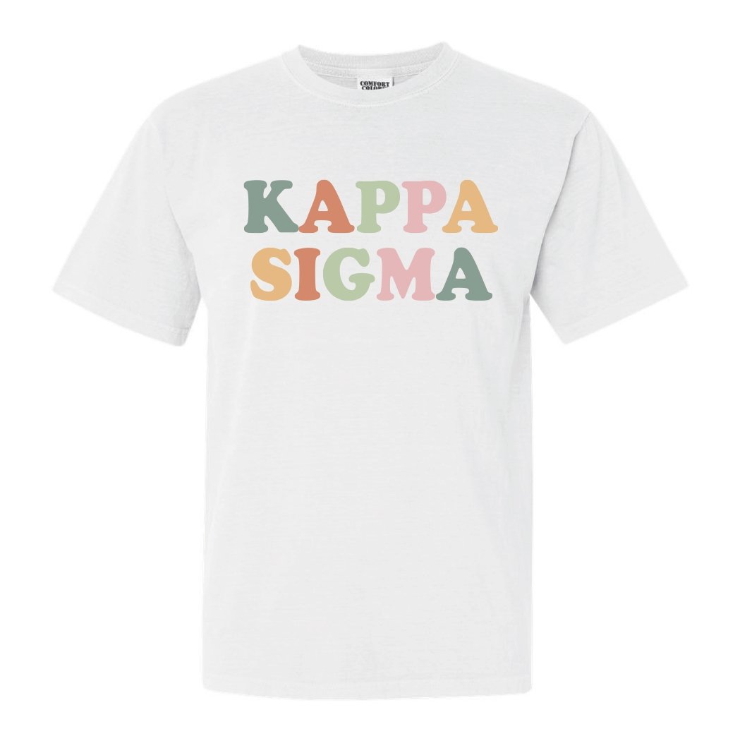 Kappa Sigma Comfort Colors T-Shirt - Kappa Sig Bright and Colorful Shirt - Kite and Crest