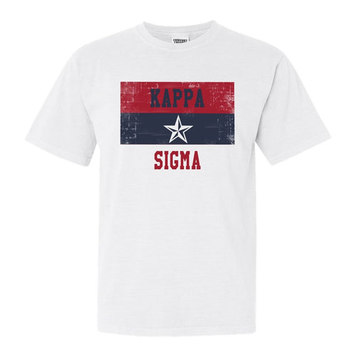 Kappa Sigma Comfort Colors T-Shirt - Kappa Sig Colorful Stripe Shirt - Kite and Crest