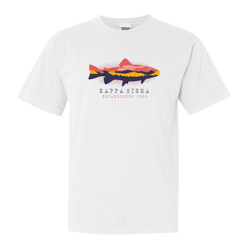 Kappa Sigma Comfort Colors T-Shirt - Kappa Sig Fishing Shirt - Kite and Crest