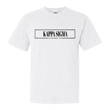 Load image into Gallery viewer, Kappa Sigma Comfort Colors T-Shirt - Kappa Sig Fraternal Block Shirt - Kite and Crest
