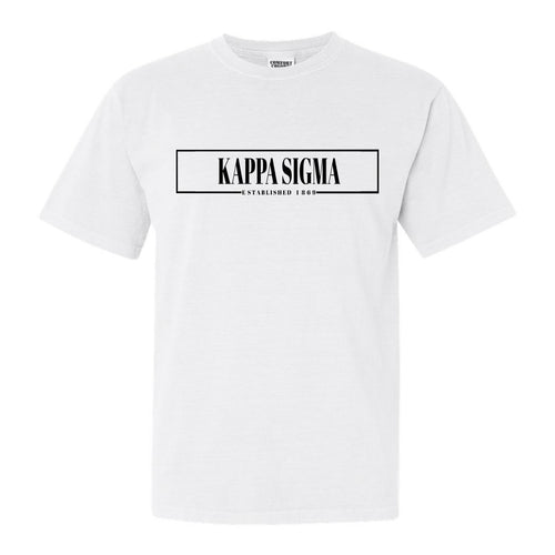 Kappa Sigma Comfort Colors T-Shirt - Kappa Sig Fraternal Block Shirt - Kite and Crest