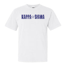 Load image into Gallery viewer, Kappa Sigma Comfort Colors T-Shirt - Kappa Sig Fraternal Star Shirt - Kite and Crest
