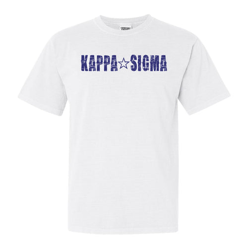 Kappa Sigma Comfort Colors T-Shirt - Kappa Sig Fraternal Star Shirt - Kite and Crest