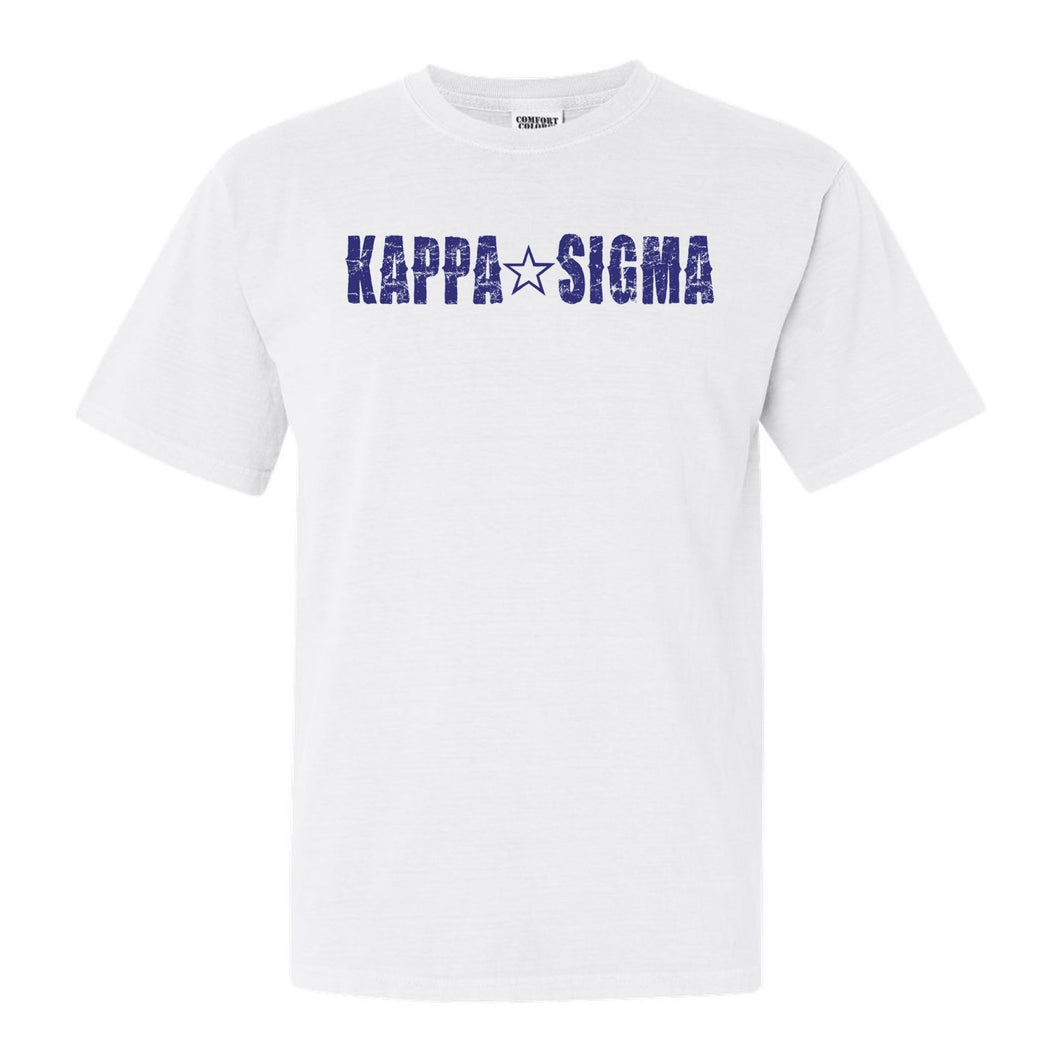 Kappa Sigma Comfort Colors T-Shirt - Kappa Sig Fraternal Star Shirt - Kite and Crest