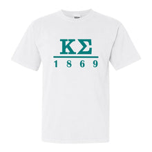 Load image into Gallery viewer, Kappa Sigma Comfort Colors T-Shirt - Kappa Sig Lettered Basic Shirt - Kite and Crest
