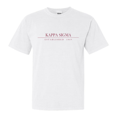 Kappa Sigma Comfort Colors T-Shirt - Kappa Sig Old Fashioned Vintage Shirt - Kite and Crest