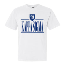 Load image into Gallery viewer, Kappa Sigma Comfort Colors T-Shirt - Kappa Sig Shield Shirt - Kite and Crest
