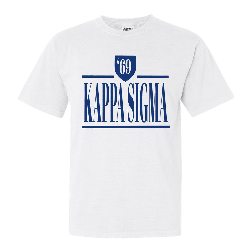 Kappa Sigma Comfort Colors T-Shirt - Kappa Sig Shield Shirt - Kite and Crest