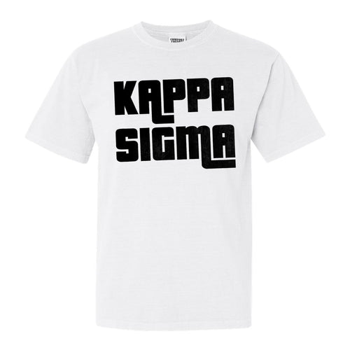 Kappa Sigma Comfort Colors T-Shirt - Kappa Sig Stacked Letters Shirt - Kite and Crest