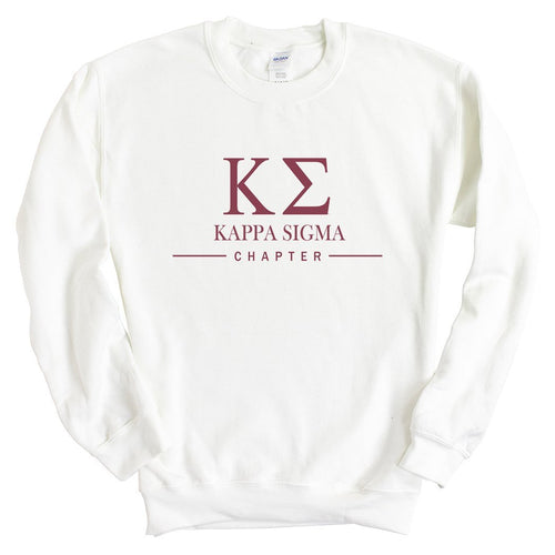 Kappa Sigma Sweatshirt - Kappa Sig Basic Lined Crewneck Sweatshirt - Kite and Crest