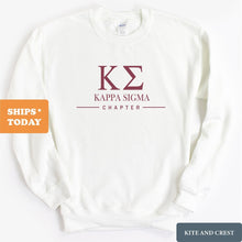 Load image into Gallery viewer, Kappa Sigma Sweatshirt - Kappa Sig Basic Lined Crewneck Sweatshirt - Kite and Crest
