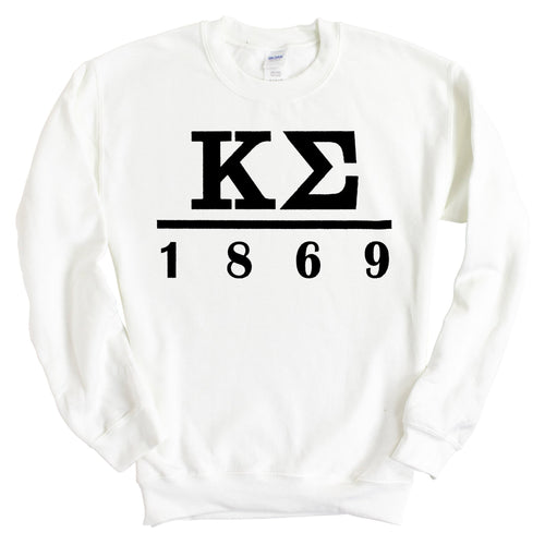 Kappa Sigma Sweatshirt - Kappa Sig Black Letters Crewneck Sweatshirt - Kite and Crest