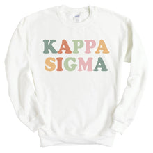 Load image into Gallery viewer, Kappa Sigma Sweatshirt - Kappa Sig Bright and Colorful Crewneck Sweatshirt - Kite and Crest
