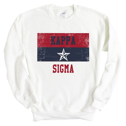 Kappa Sigma Sweatshirt - Kappa Sig Colorful Stripe Crewneck Sweatshirt - Kite and Crest
